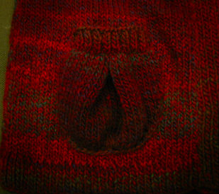 Cardigan laine rouge à poches poche